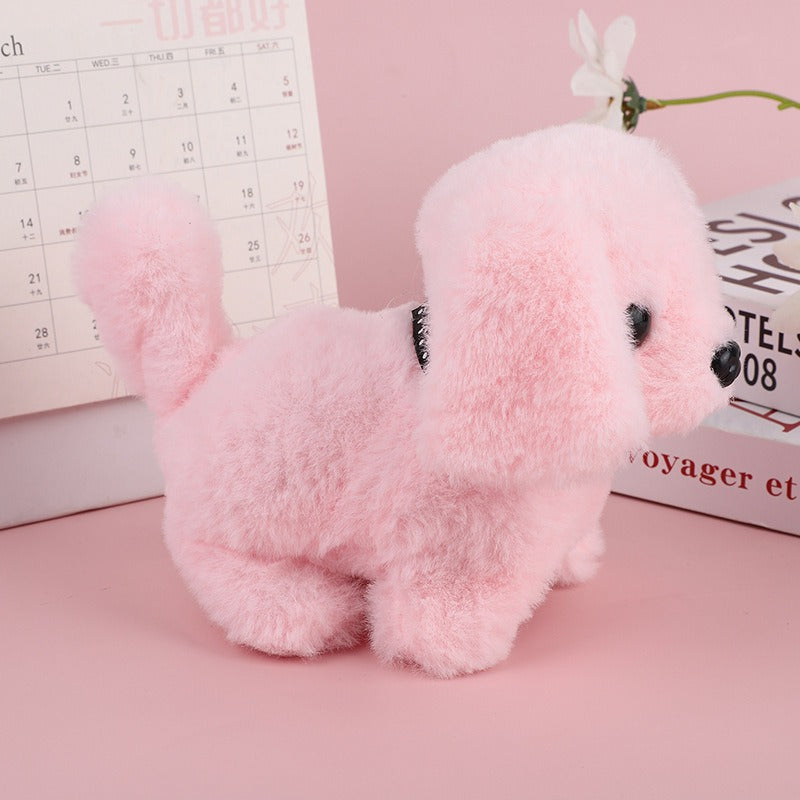 Chien robot avec détails de ses pattes et pelage synthétique