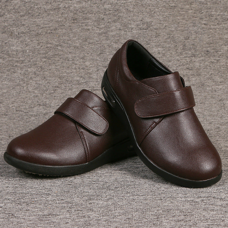 Chaussure orthopédique en cuir vegan avec fermeture Velcro