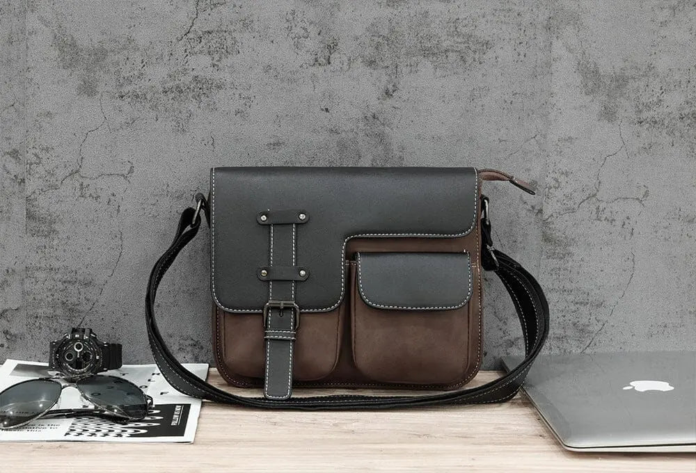 Détail de la fermeture éclair robuste sur le sac vintage