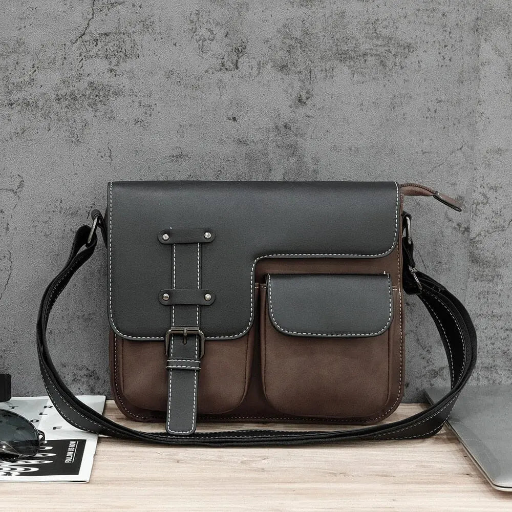 Sac marron avec bandoulière, idéal pour le quotidien