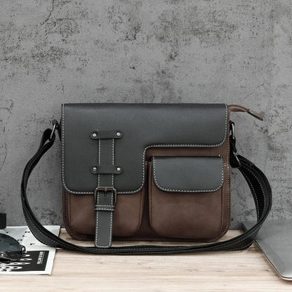 Sac marron avec bandoulière, idéal pour le quotidien