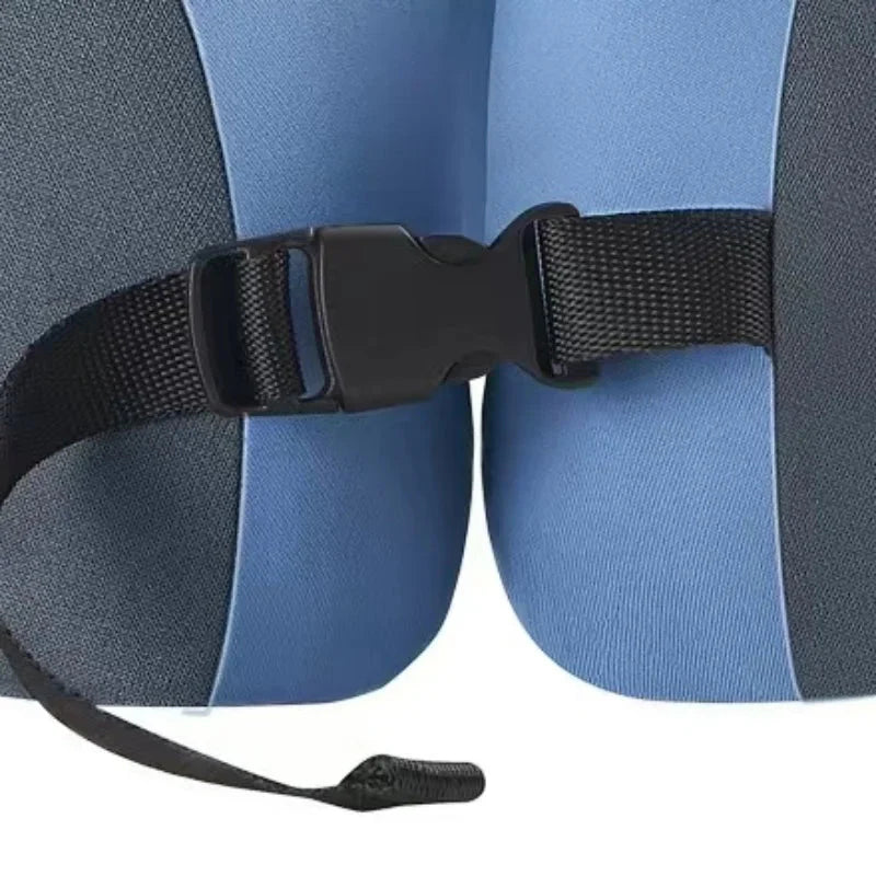 Gros plan sur la texture douce de l'oreiller ergonomique