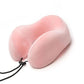Coussin de voyage rose, soutien nuque, mousse à mémoire
