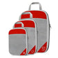Organisateurs de valise compressibles rouges, tailles variées