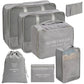 Organisateurs de valise gris pour rangement optimisé