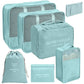 Organisateurs turquoise pour séparer vêtements et chaussures