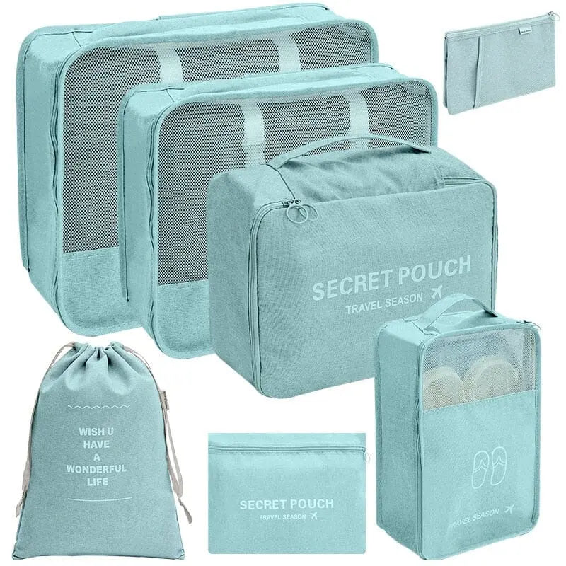 Organisateurs turquoise pour séparer vêtements et chaussures
