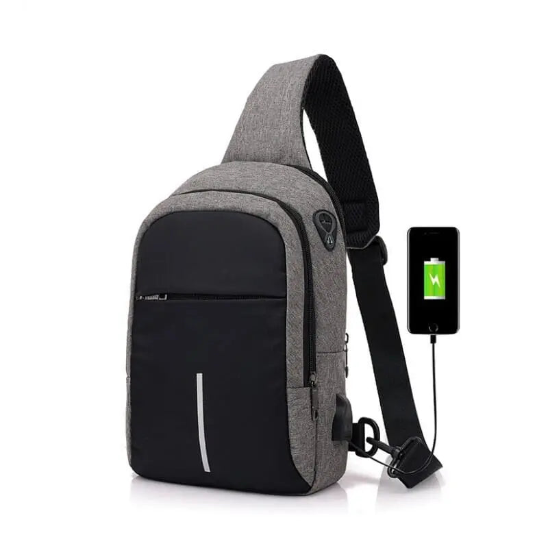 Version grise du sac avec détails en polyester
