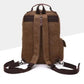 Sac à dos rétro pour femme, vue de face, tissu coloré