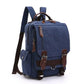 Sac à dos bleu marine, style rétro, compartiments pratiques