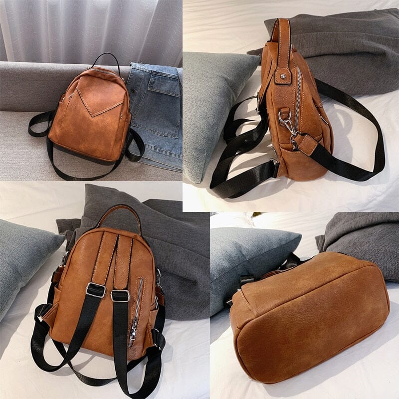 Détail du tissu en polyester marron et des coutures élégantes