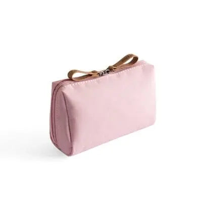 Trousse de maquillage rose en nylon résistant