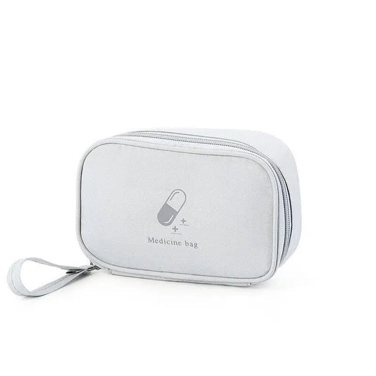 Trousse de voyage grise, idéale pour premiers secours