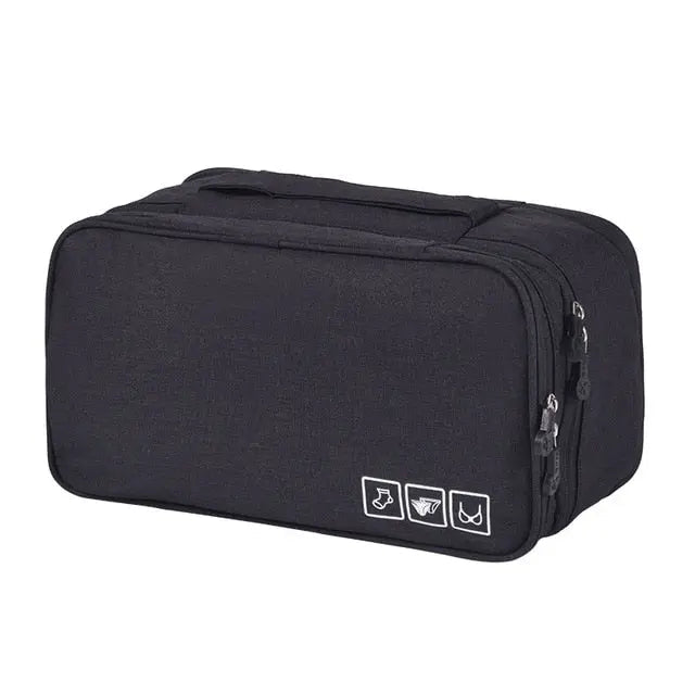 Pochette noire élégante pour rangement de sous-vêtements