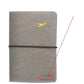 Pochette passeport grise, élégante et sobre, en cuir PU
