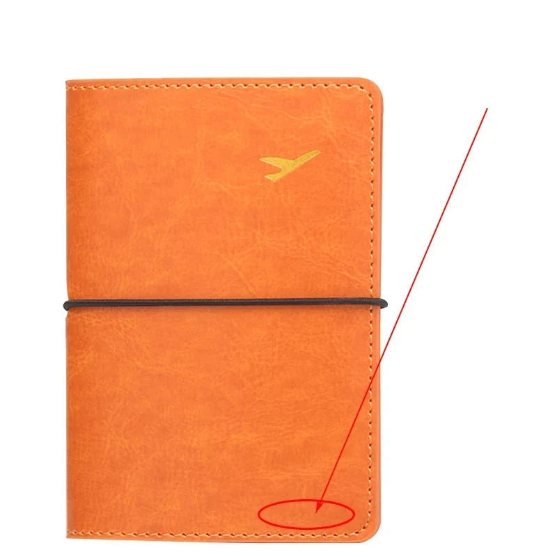 Pochette passeport orange vif, design moderne et pratique