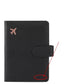 Pochette passeport noire, design compact et élégant