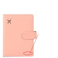 Pochette passeport rose avec détails dorés personnalisables