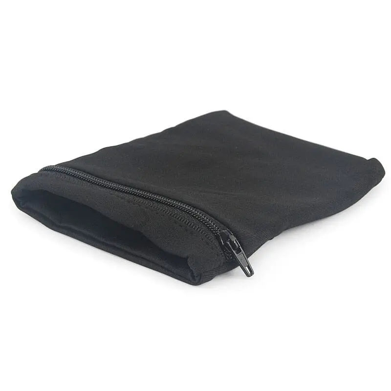 Porte-monnaie de poignet noir en polyester