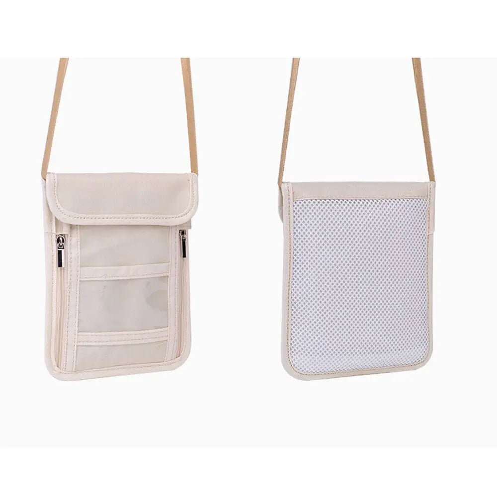 Pochette de voyage portée sous une chemise