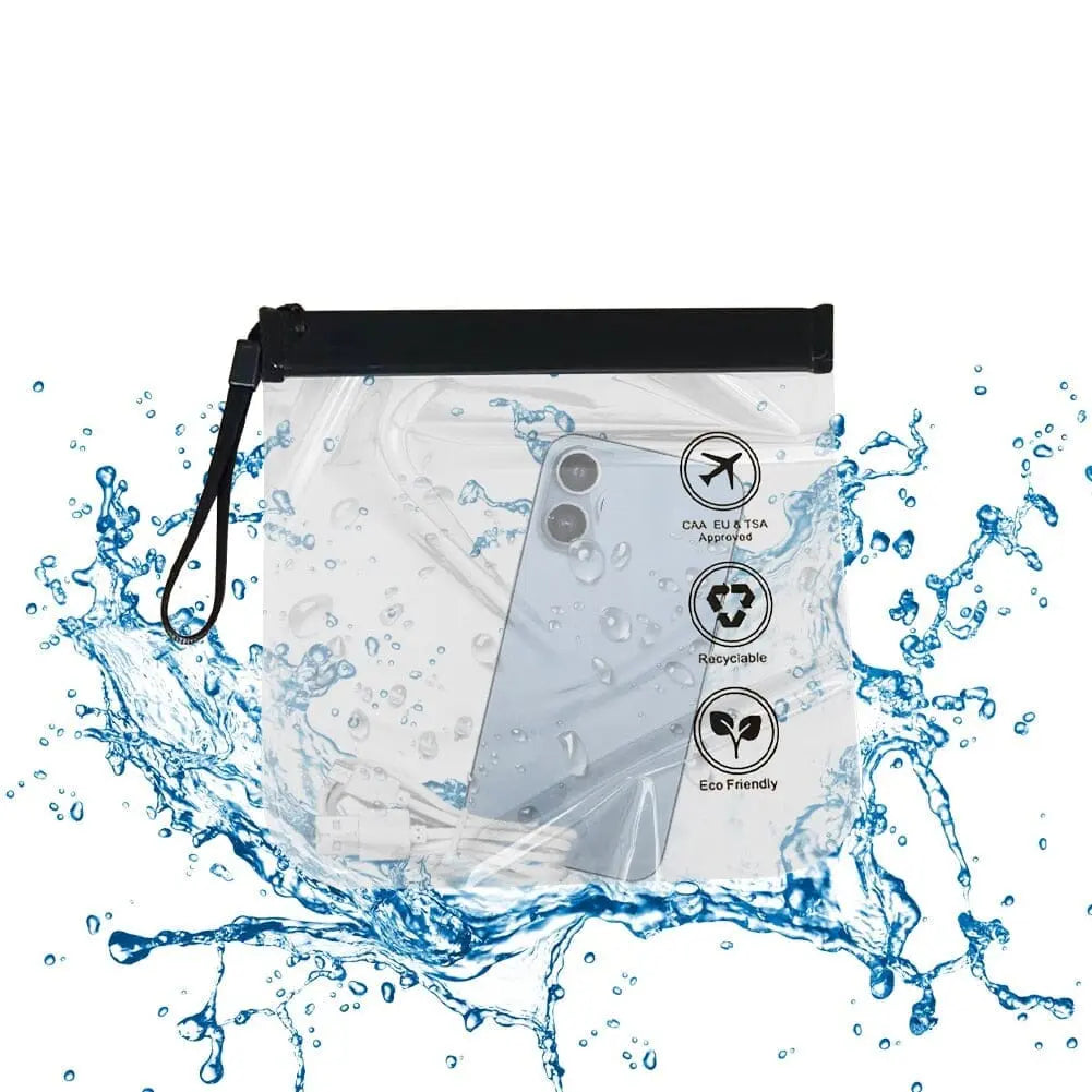 Gros plan sur la fermeture zippée des pochettes