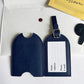 Étiquette bleu marine pour valise, style sophistiqué