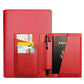 Portefeuille rouge élégant avec plusieurs rangements