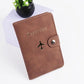 Portefeuille de voyage avec motif avion et bouton-pression