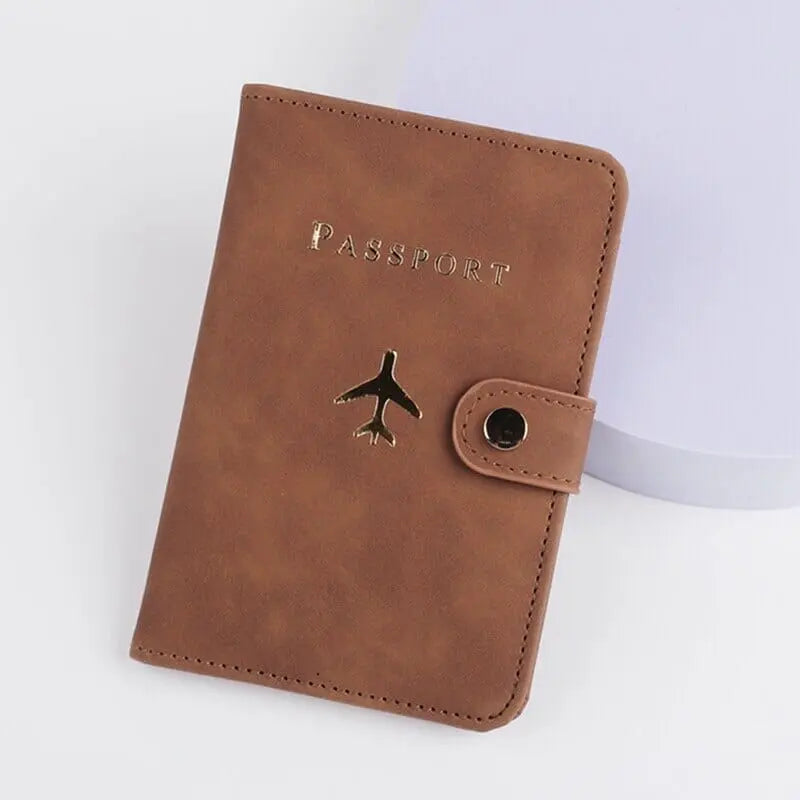 Portefeuille marron avec texture en polyuréthane