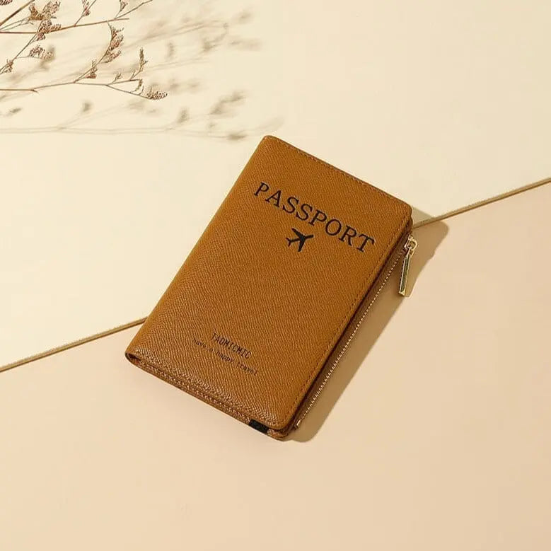Portefeuille fermé avec élastique, idéal pour documents de voyage