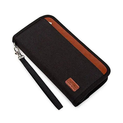 Portefeuille noir avec design élégant et compact