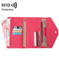 Portefeuille fuchsia avec design pratique pour le voyage