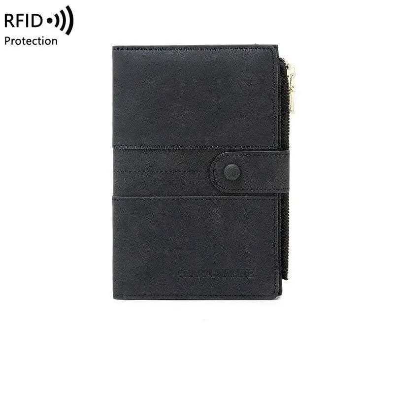 Portefeuille noir élégant avec protection anti-RFID