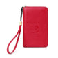 Portefeuille de voyage rouge avec protection anti-RFID