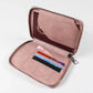 Portefeuille de voyage RFID ouvert montrant des compartiments