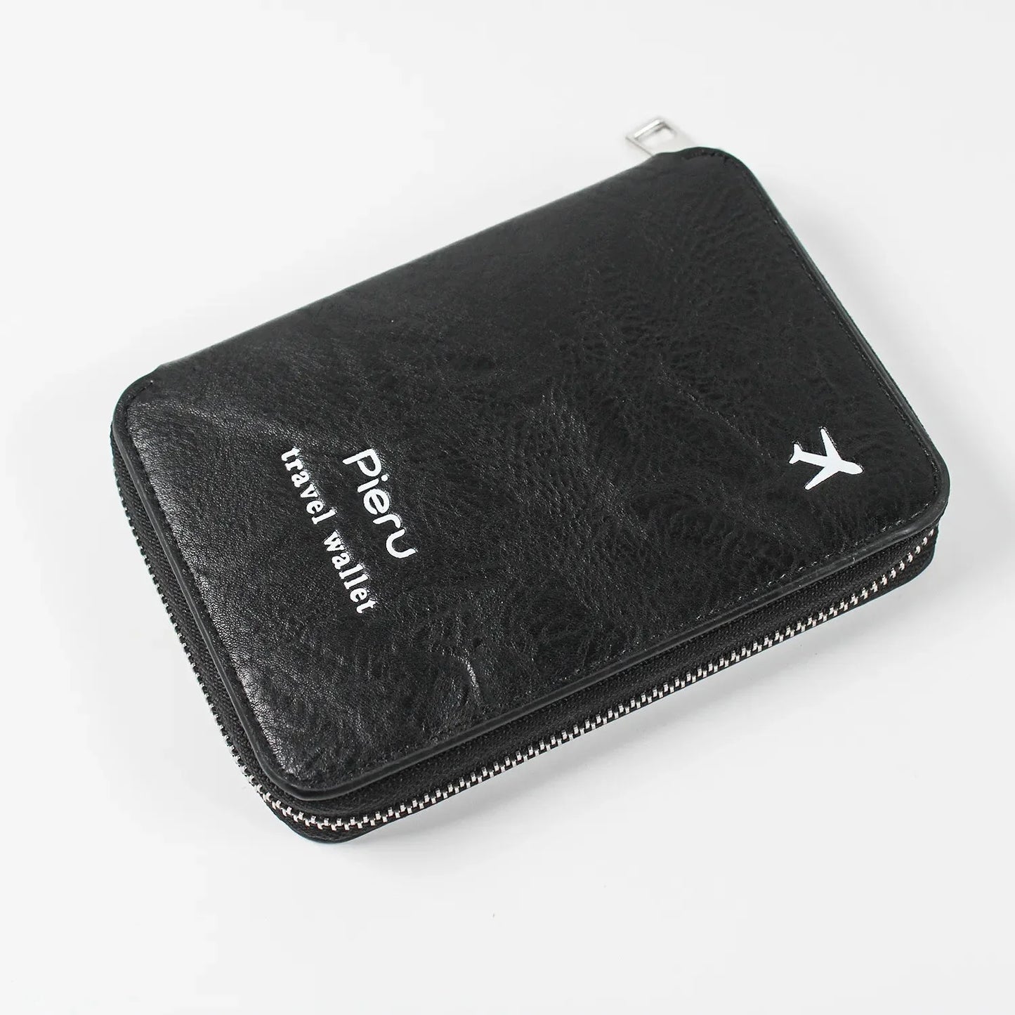 Portefeuille de voyage noir avec technologie anti-RFID