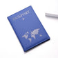 Étui bleu marine avec emplacements pour cartes et passeport