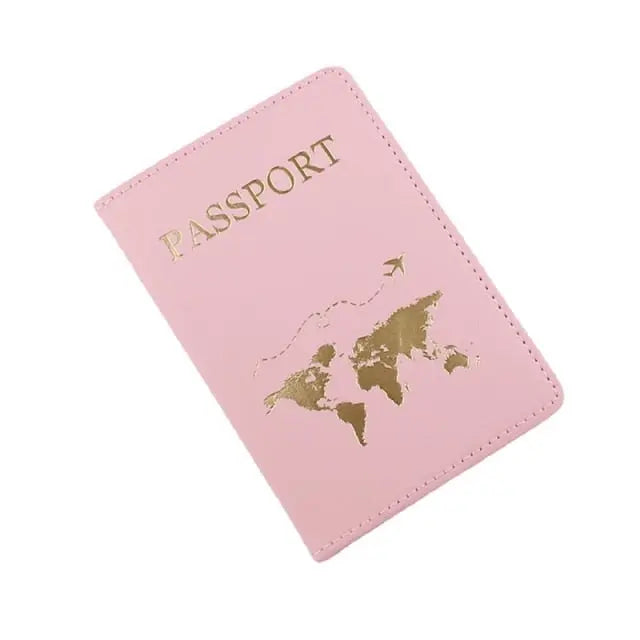 Étui de passeport rose pastel avec finitions soignées