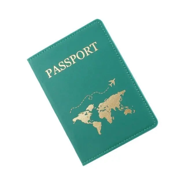 Étui de passeport vert avec design minimaliste et pratique
