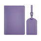 Protège passeport violet avec étiquette valise personnalisable