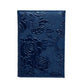 Protège-passeport bleu marine élégant avec texture florale