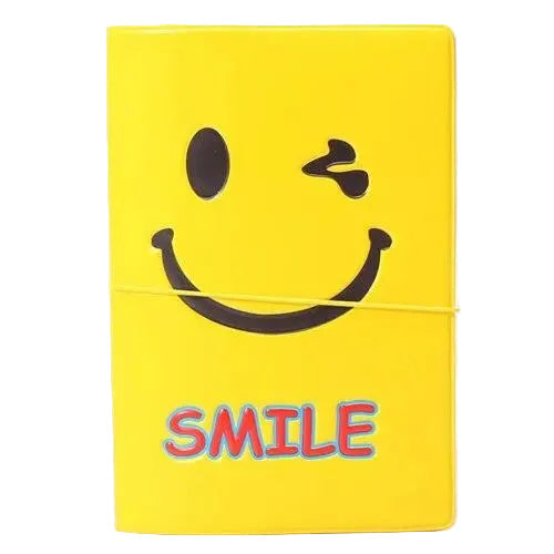 Protège-passeport coloré avec motif souriant pour enfant