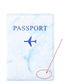 Étui passeport bleu marbre, design élégant et unique