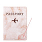 Protège passeport marron marbré, personnalisation possible