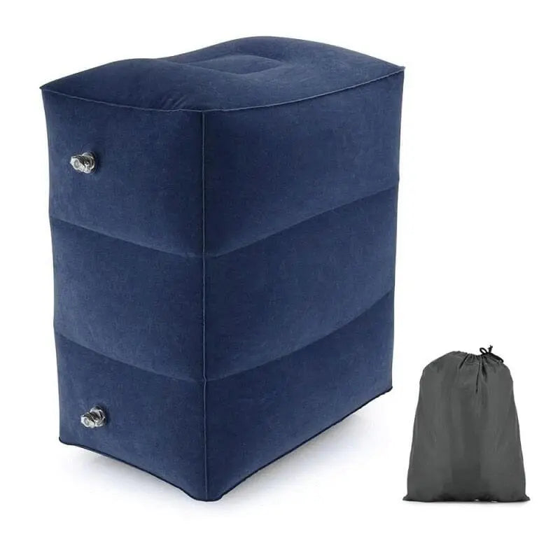 Version bleu marine du repose-pieds gonflable