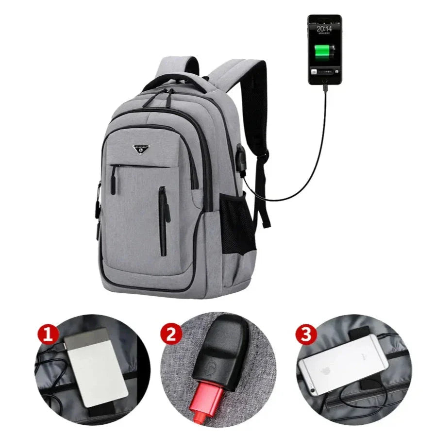 Sac à dos avec port USB et trou pour écouteurs