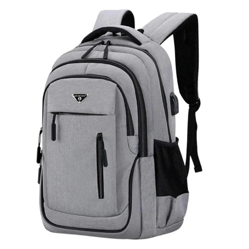 Sac à dos gris, capacité de 30L, tissu oxford et polyester