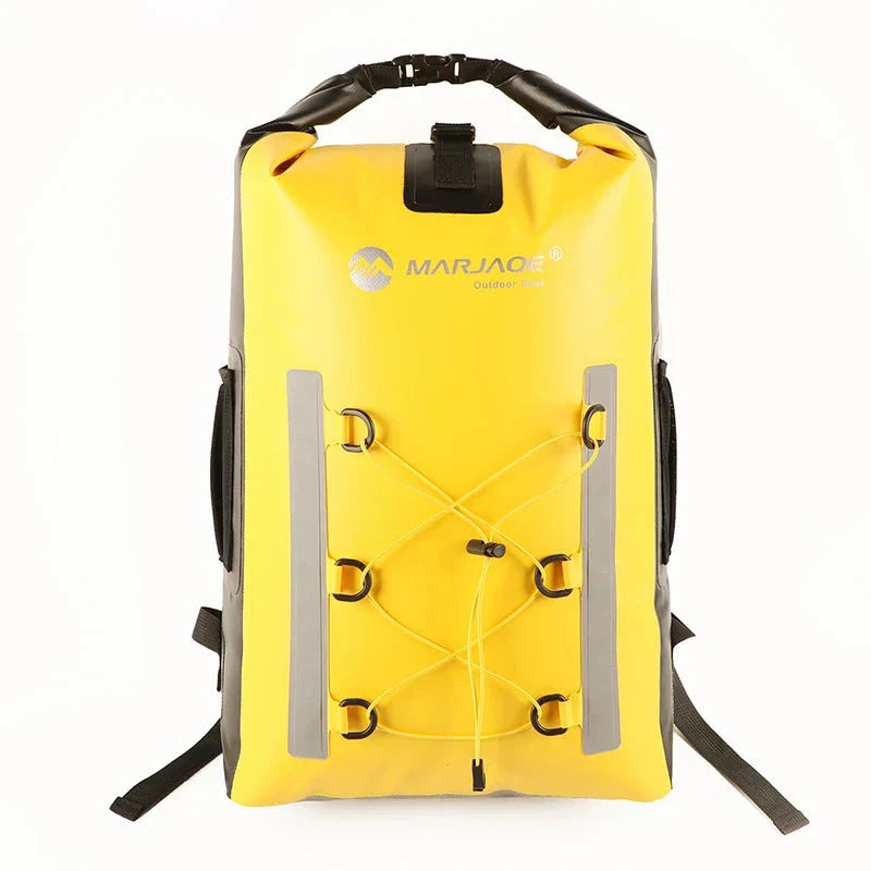 Sac à dos jaune, idéal pour activités nautiques
