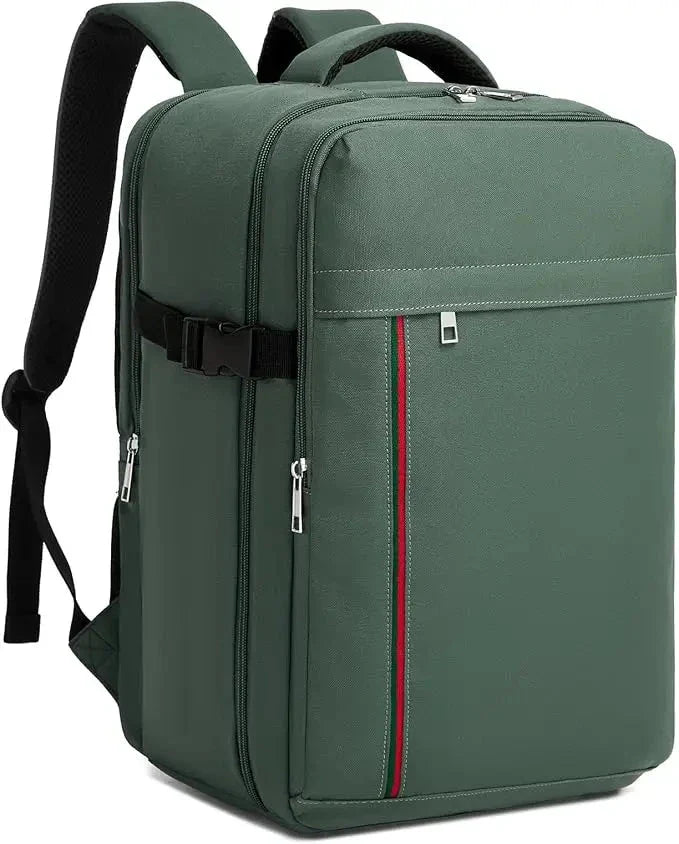 Sac à dos vert avec compartiments multiples et ergonomiques