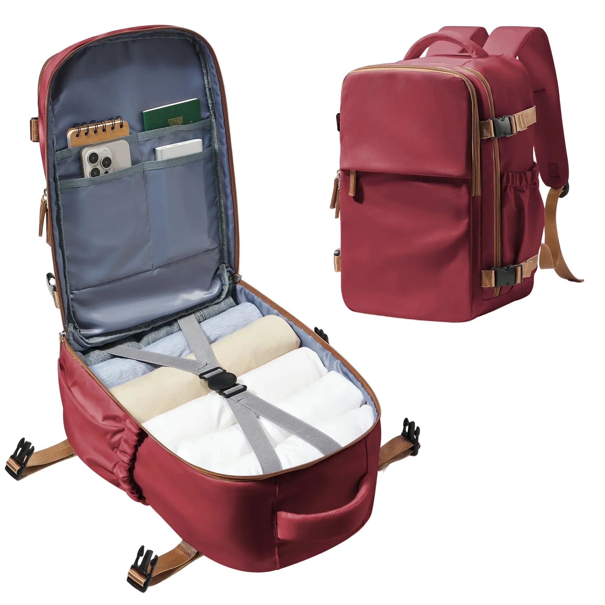 Sac à dos cabine rouge avec poignée renforcée